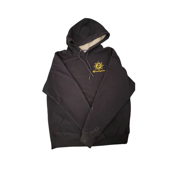 Champion Sweaters - Champion Hoodie Sun Face Design Black L